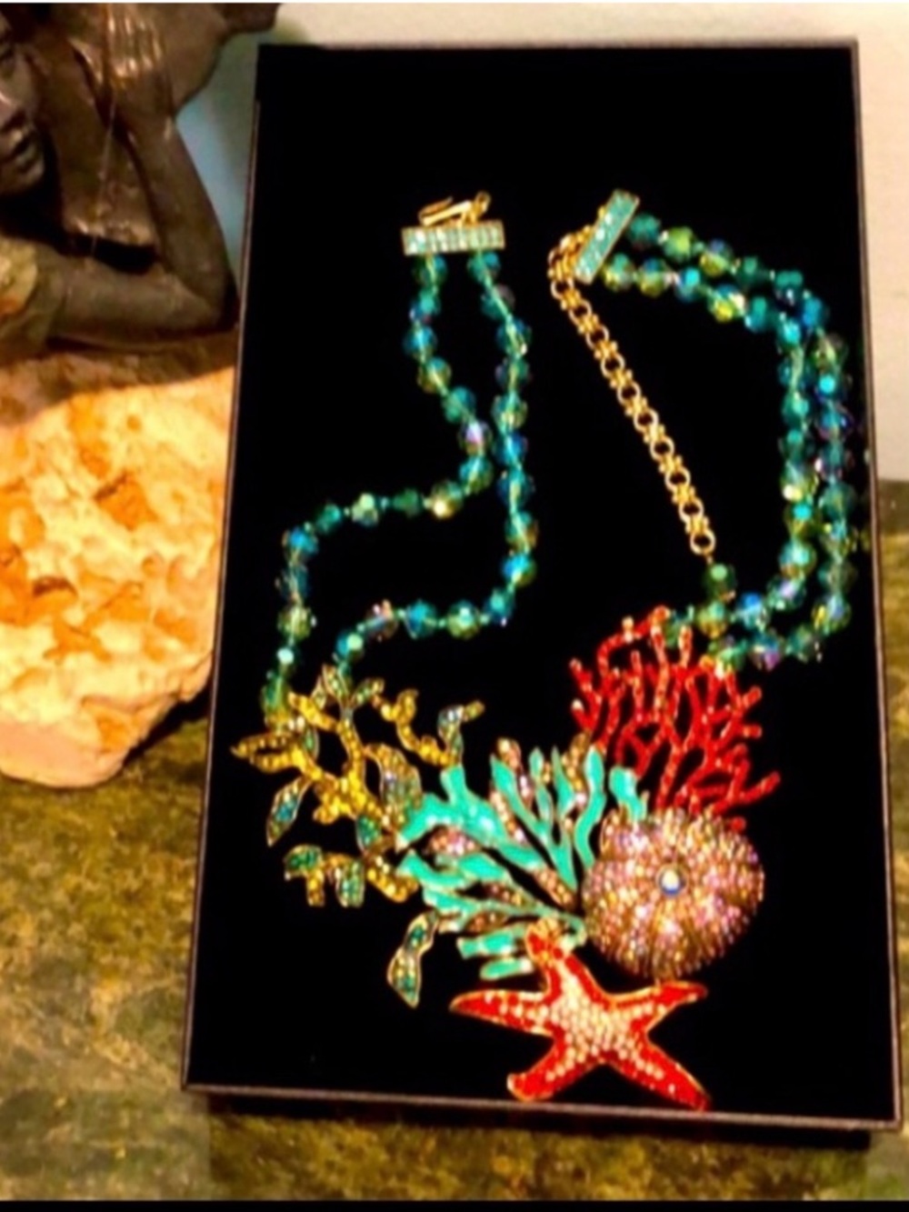Heidi Daus “Coastal Collective” 🌊 Coral & Ocean-Inspired Necklace